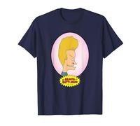 Beavis and Butt-Head Beavis Portrait T-Shirt, Homme, Bleu Marine, 4XL