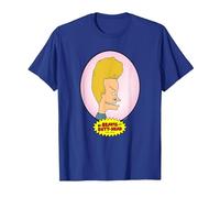 Beavis and Butt-Head Beavis Portrait T-Shirt, Homme, Bleu Royal, S