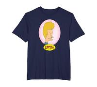 Beavis and Butt-Head Beavis Portrait T-Shirt, Homme Grandes Tailles, Bleu Marine, 6X Tall