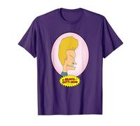 Beavis and Butt-Head Beavis Portrait T-Shirt, Homme, Violet, S