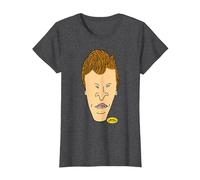 Beavis and Butt-Head Butthead Headshot T-Shirt, Femme, Chiné Foncé, XL
