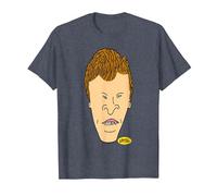 Beavis and Butt-Head Butthead Headshot T-Shirt, Homme, Bleu Chiné, 5XL