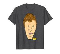 Beavis and Butt-Head Butthead Headshot T-Shirt, Homme, Chiné Foncé, 5XL