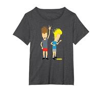Beavis and Butt-Head Color Rock Out T-Shirt, Femme Grandes Tailles, Chiné Foncé, 5X