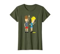 Beavis and Butt-Head Color Rock Out T-Shirt, Femme, Olive, XL