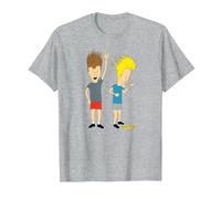 Beavis and Butt-Head Color Rock Out T-Shirt, Homme, Gris Chiné, 4XL