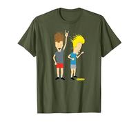 Beavis and Butt-Head Color Rock Out T-Shirt, Homme, Olive, L