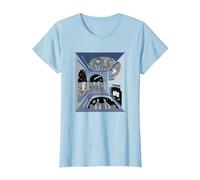 Beavis and Butt-Head Escher Style T-Shirt, Femme, Bleu Céleste, XL