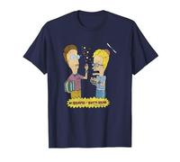 Beavis and Butt-Head Nerdy Nerds T-Shirt, Homme, Bleu Marine, 5XL