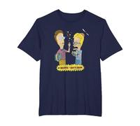 Beavis and Butt-Head Nerdy Nerds T-Shirt, Homme Grandes Tailles, Bleu Marine, 4X Tall