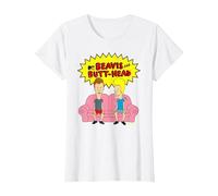 Beavis and Butt-Head on The Couch T-Shirt, Femme, Blanc, M