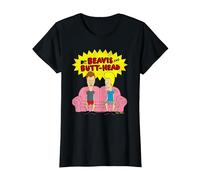 Beavis and Butt-Head on The Couch T-Shirt, Femme, Noir, XXL