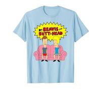 Beavis and Butt-Head on The Couch T-Shirt, Homme, Bleu Céleste, XL