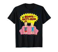 Beavis and Butt-Head on The Couch T-Shirt, Homme, Noir, L