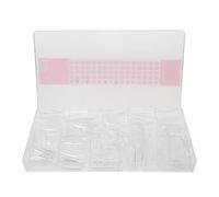 Beavorty 1 Boîte Coffin Fake Nails Set Transparent Full Half Cover Trapezoid Nail Art Tips Ultralight Professional Extensions For Wedding And Gathering