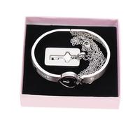 Beavorty 1 Ensemble bracelet coeur aimant couple serrure van bijoux clé bracelet homme collier d'amant Acier au titane Silver
