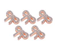 Beavorty 1 Jeu Anneaux Décoratifs Pour Bracelet Montre Charms Nœud Accessoires Élégants Rose Pour Personnaliser Montre 5 Pièces