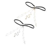Beavorty 1 Jeu Bijoux De Cuisse Chaîne Serpentée Accessoires De Chaîne Élastique Or Et Pour Fêtes Et Occasions Spéciales 2 Pièces