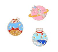 Beavorty 1 Jeu Broche Lot De Pin Mode Avec Design Chat Licorne Et Astronaute Pour Fêtes Et Occasions Spéciales 3 Pièces
