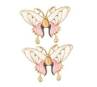 Beavorty 1 Jeu Broches Insectes Avec Pierre Cat's Eye Accessoires De Mode Élégants Pour Vêtements Et Écharpes 2 Pièces