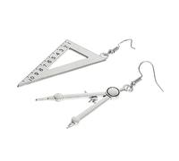 Beavorty 1 Paire Boucles D'oreilles Ciseaux D'amour Personnalité D'oreille Boucles D'oreilles Créatives Bijoux D'oreille Tendance Boucles D'oreilles Boussole Alliage Silver