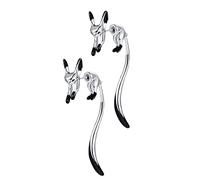 Beavorty 1 Paire Boucles D'oreilles Renard Mignon Boucles D'oreilles Femme Tendance Boucles D'oreilles Animaux Pour Femmes Boucle D'oreille Pendante Pour Femme Cuivre Argenté Blanche