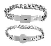 Beavorty 1 Paire Bracelet Couple Créatif Main Cœur avec Serrure et Clé Accessoire de Mode pour et Événements Spéciaux