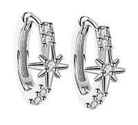Beavorty 1 Paire De Boucles D'Oreilles Créoles À Huit Branches En Zircon Pour Femmes Bijoux D'Oreilles Boucles D'Oreilles À Double Hélice Et Cuivre