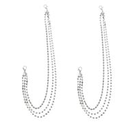Beavorty 1 Paire De Chaînes À Griffes Pour Chaussures Breloques Décoratives Lacets Tendance Chaînes Dorées Avec Nom Bijoux Superposés Perles Empilées Décoration En Alliage De Zinc Et