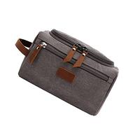 Beavorty 1 Pc de Rangement de Voyage Trousse de Toilette Suspendue Organisateur de à Main Pochette de Rangement Sacoche Rangement Portable pour Homme de Lavage Cuir Grey