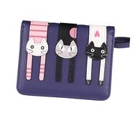 Beavorty 1 Pièce Porte-Monnaie Chat Bourse Portefeuille Petit pour Les Femmes Bonjour Mignon Modèle de Chat à Sac à Main Petits Sacs à Main pour Femmes Petit Porte-Monnaie pour Femme Bleu