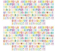 Beavorty 10 Feuilles Autocollants Lettres et Chiffres Utilisation Longue Durée en Vinyle Étanche 10 Feuilles Colorées pour Diy pour Scrapbooking et Décoration