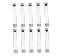 Beavorty 10 Pièces boîte de Rangement pour Tube à essai avec Bouchon Tube à Outils d'extension des Cils des pincements en Plastique Organisateur de PC Transparent