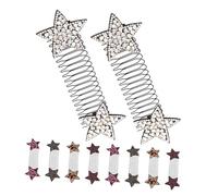 Beavorty 10 pièces Lot de Peignes Invisibles pour Coiffure Pinces à Cheveux Élastiques Réglables Fixation Discrète pour Chignons et Queues de Cheval Accessoires Durables pour Femmes et