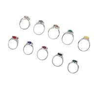 Beavorty 10 Pièces Organisateur De Bague Élégant Gothique Anneau Petit Doigt Ancien Antique Taille Femme Pour Articulation Empilable Plateau à Bagues Métal