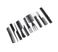 Beavorty 10 Pièces peigne de coupe de cheveux peigne de coiffeur peigne de salon peignes de coupe de cheveux hair charms hair toppers peignes antistatiques Peigne de coiffure Black