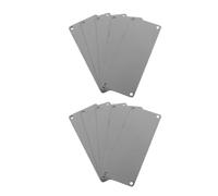 Beavorty 10 Pièces Plaque de Porte en Acier Inoxydable Noir, Ébauche | Rectangle Quatre Trous, Marquage Clair, Usage Polyvalent, Lot pour Étiquetage et Gravure