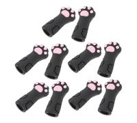 Beavorty 10 pièces Silicone Manicure Tool Covers Cat Paw Shape Nipper Protectors Nail Cuticle Scissors Caps Fit Hygienic Reusable For Pedicure And Travel
