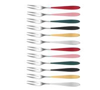 Beavorty 12 Pcs Fourchettes à Dessert Amuse-Bouche en Acier Inoxydable 304, Mini Fourchettes Robustes pour Fruits et Gâteaux, Design Ergonomique, Usage Domestique et Fêtes