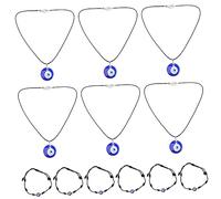 Beavorty 12 pièces Bracelet Œil Ensemble pour Hommes et Femmes Décorations de Poignet Corde Noire Bijoux avec Pendentifs Œil Parfait pour et Occasions Spéciales