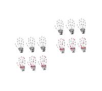 Beavorty 12 Pièces Halloween Épingles Cheveux Fantaisie Main Barrette Punk et Filles Accessoires Coiffure DIY avec Design Squelette et Main Hémorragique