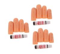 Beavorty 12 Pièces Kit Doigt Faux Pouce avec Artificiel Réaliste pour Halloween Accessoire de Costume Effet Spécial Réutilisable pour Cosplay Farces et Spectacles
