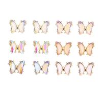 Beavorty 12pcs Breloques pour Ongles 3d Forme en Alliage Coloré, Décorations Délicates pour Manucure Diy, pour Soirées à Thème et Promesses Plusieurs styles