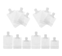 Beavorty 12pcs Pochettes de Voyage Réutilisables 30ml 50ml 100ml pour Lotion Cosmétiques sans Débordement Fond Indépendant en Pet Pa Pe, Rangement Maquillage