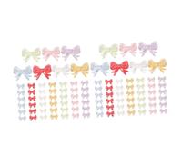 Beavorty 140pièces Ornements Résine Colorés Forme De Nœud Décorations DIY pour Téléphone Et Accessoires De Cheveux pour Noël Et Projets