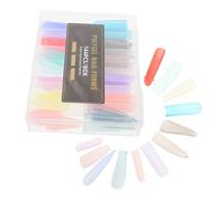 Beavorty 144pièces Capsules Ongles Longs Carrés Extensions Préformées Faux Ongles Transparent à Appliquer Par Pression Pour Manucure Soi-même