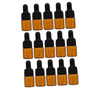 Beavorty 15pièces Lot De Flacons Compte-gouttes Verre Marron Pour Huiles Essentielles Flacons De Voyage Compact Et Pratique