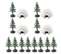 Beavorty 16 Pièces Décor de Maison Miniature Forme Dôme Base Solide | Texture Claire de Briques de Neige Réaliste, Installation Facile, Stable pour Fêtes Dhiver et Étagère