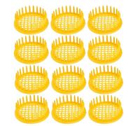 Beavorty 18 Pcs Boîte à Reines en Plastique Jaune pour Apiculture, Cage D'isolement Mobile avec Gestion de Ruche et Élevage Contrôlé pour Outils Apicoles