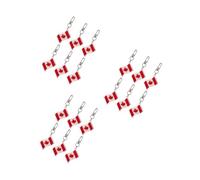 Beavorty 18 Pcs Porte Clés Canada Drapeau et Érable Accessoire pour Sac à Main Charme Thématique Canadien pour Fête et Souvenir